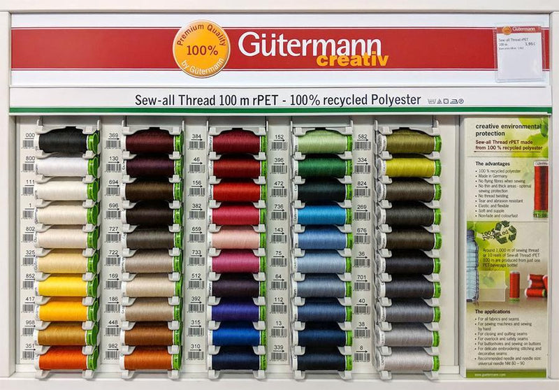 Gutermann Sew-All RPET Polyester Thread Set, 7 Spools Light