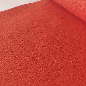 Flame Orange - Enzyme Washed Linen - Fabric - Sew Me Sunshine - Sew Me Sunshine