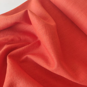 Flame Orange - Enzyme Washed Linen - Fabric - Sew Me Sunshine - Sew Me Sunshine
