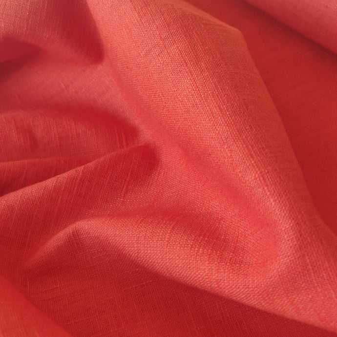 Flame Orange - Enzyme Washed Linen - Fabric - Sew Me Sunshine - Sew Me Sunshine