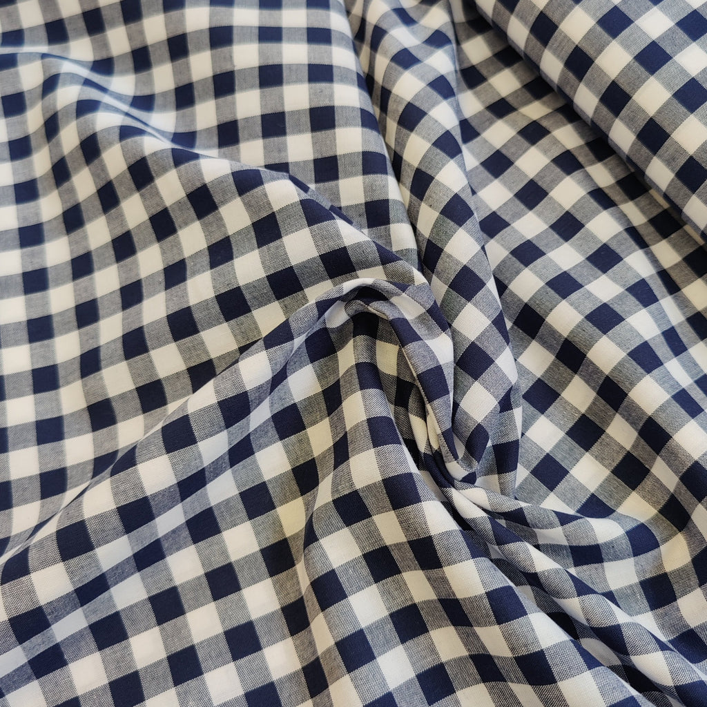 Gingham Yarn Dyed Cotton - Navy – Sew Me Sunshine