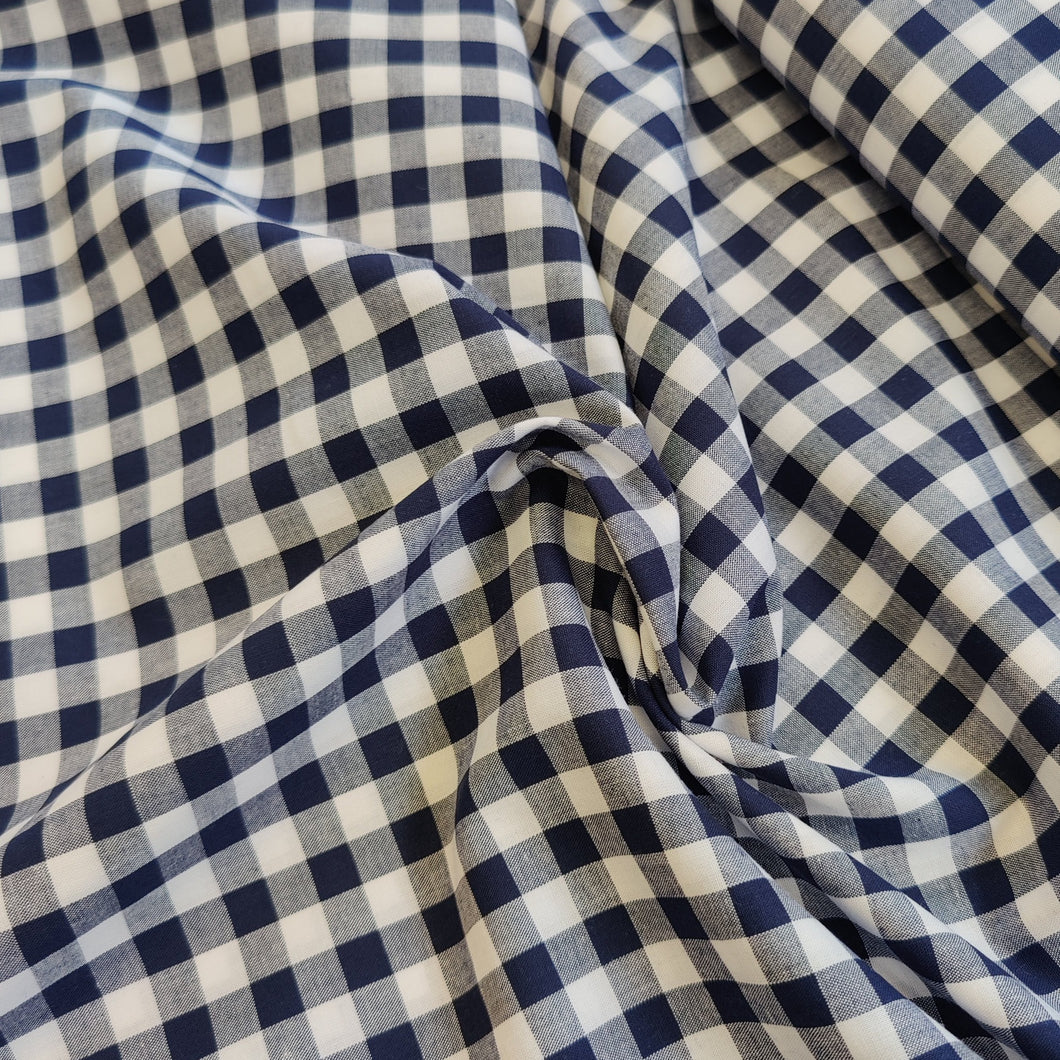 Gingham Yarn Dyed Cotton - Navy