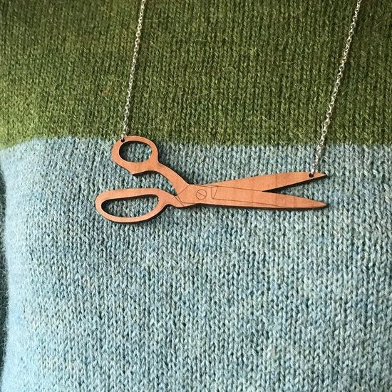 Scissors Necklace - Cepheid Studio - SALE