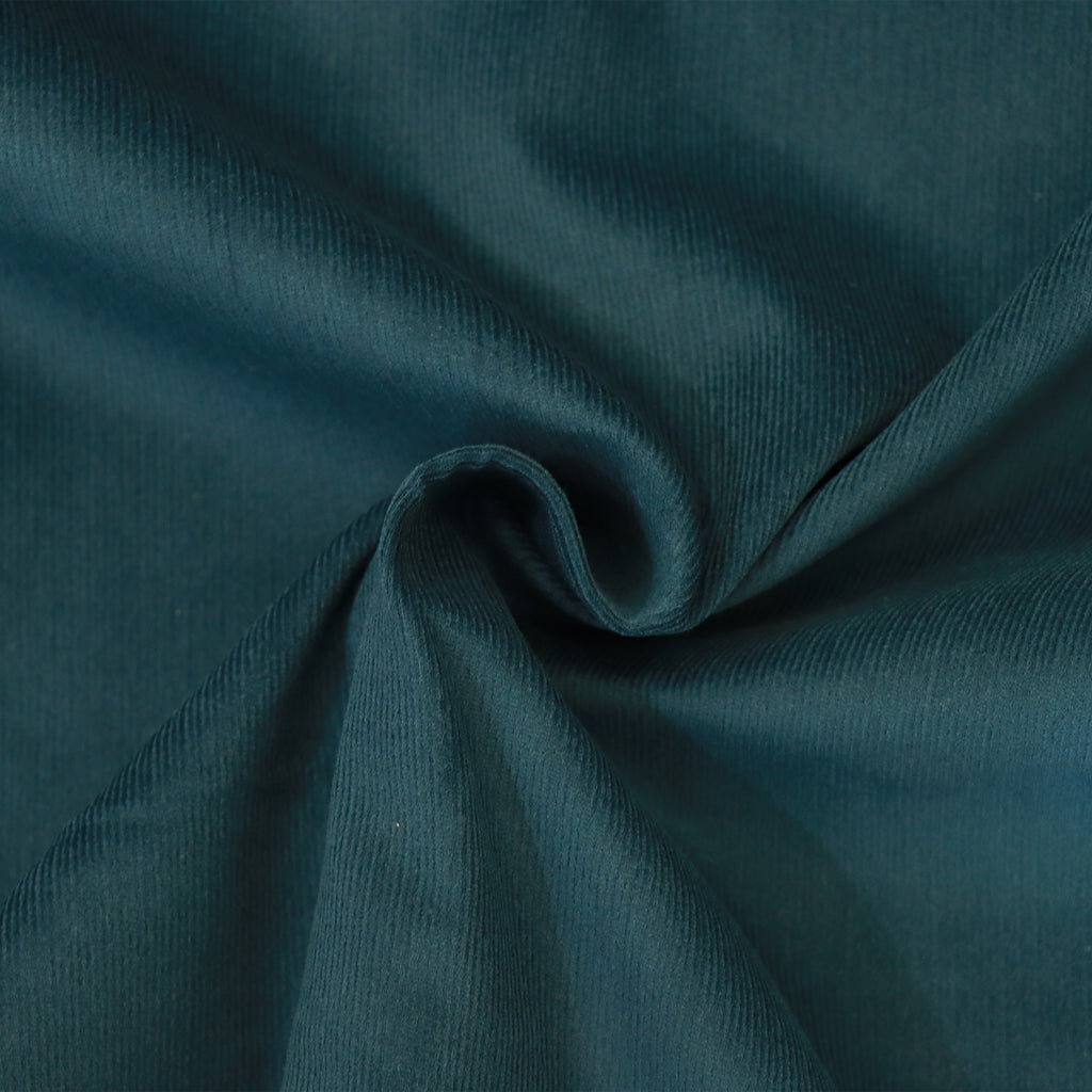 Stretch Cotton Needlecord Petrol END OF BOLT 149cm Sew Me Sunshine
