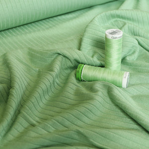 Viscose Ribbed Jersey Knit - Green