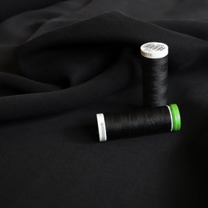 Sandwashed Viscose Twill - Black