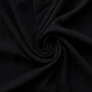 Viscose Linen Crinkle - Black