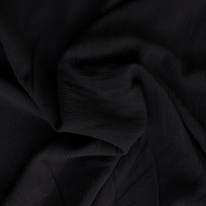 Viscose Linen Crinkle - Black