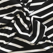 Ribbed Jersey Knit - Black Stripe