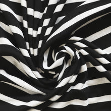 Ribbed Jersey Knit - Black Stripe