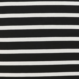 Ribbed Jersey Knit - Black Stripe