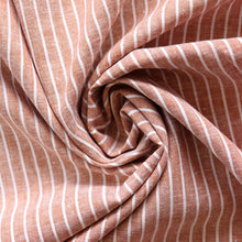 Linen Cotton - Marled Rust Stripe