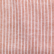 Linen Cotton - Marled Rust Stripe