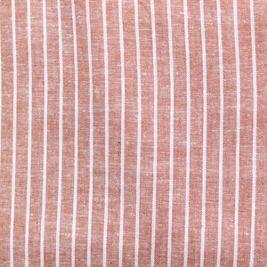 Linen Cotton - Marled Rust Stripe