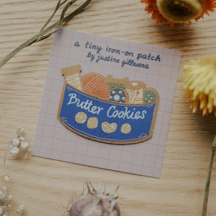 Butter Cookie Sewing Kit Tiny Iron On Patch - Justine Gilbuena