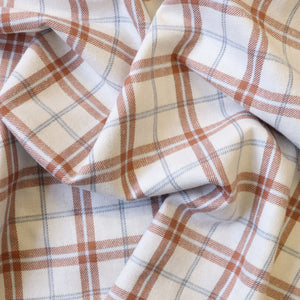 Recycled Cotton Blend Flannel - Louisa Plaid - END OF BOLT 95cm