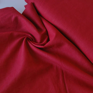 Washed Linen Cotton - Red
