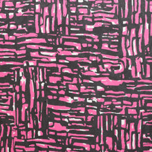 Deadstock Silk Chiffon - Abstract Pink & Black - SALE
