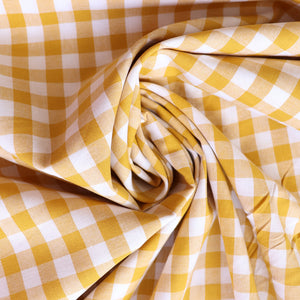 Gingham Yarn Dyed Cotton - Golden Yellow