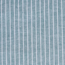 Linen Cotton - Marled Light Teal Stripe