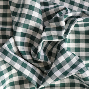 Gingham Yarn Dyed Cotton - Forest Green