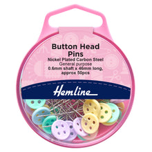Button Flat Head Pins - Hemline