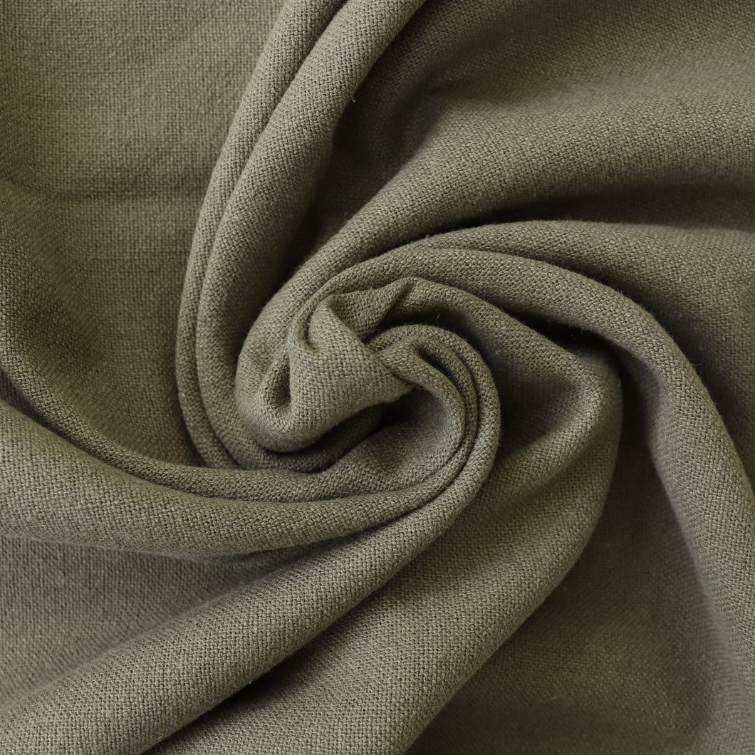 Cotton Linen - Khaki Green