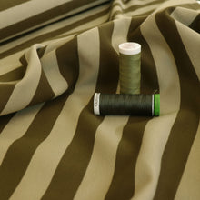 French Terry - Khaki Two Tone Stripe