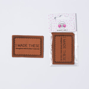 Little Rosy Cheeks - Pack Of 2 Leather Jeans Labels - I Made These