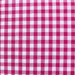 1 Yarn Dyed Cotton Gingham - hot pink