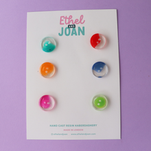 Buttons 17mm - 6 Pack - Rainbow Marbles - Ethel & Joan