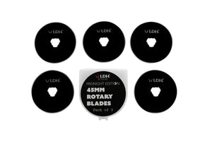 45mm Midnight Edition Rotary Blades - PACK OF 5 - LDH Scissors