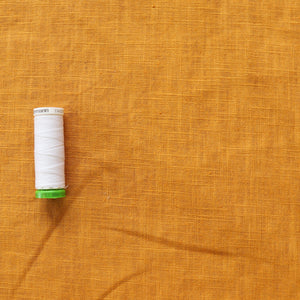 Washed Linen Ramie Cotton - Ochre Yellow