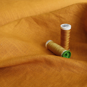 Washed Linen Ramie Cotton - Ochre Yellow