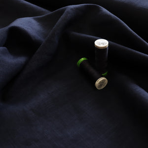 Washed Linen Ramie Cotton - Navy