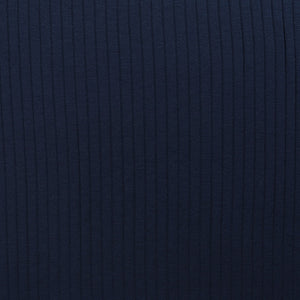 Viscose Ribbed Jersey Knit - Navy Blue