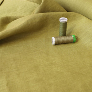 Washed Linen Ramie Cotton - Olive Green