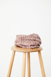 Organic Cotton Jacquard Knit - Mind The Maker - Dusty Brown & Lilac Bark Jacquard