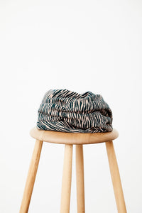 Organic Cotton Jacquard Knit - Mind The Maker - Bottle Green & Rose Bark Jacquard