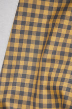 Organic Cotton Oxford Gingham - Mind The Maker - Calm Grey Dry Mustard
