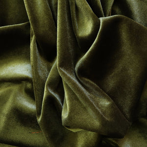 Stretch Velvet - Olive Green Peridot