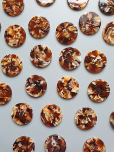 Chai Latte - Pack of 6 - 25mm Buttons