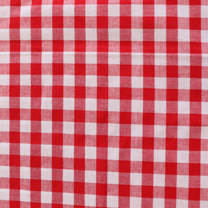 Gingham Yarn Dyed Cotton - Red