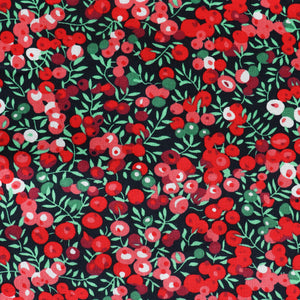 Cotton Poplin - Winter Berries Red