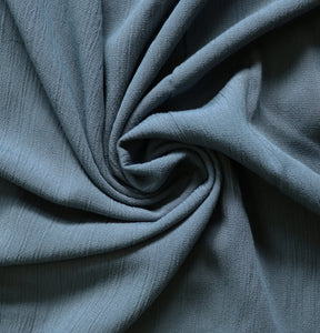 Viscose Linen Crinkle - Slate Blue