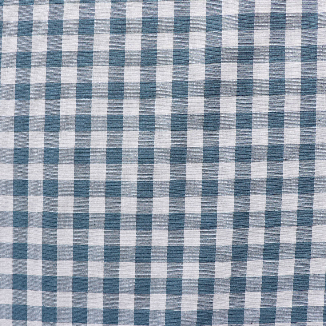Gingham Yarn Dyed Cotton - Steel Blue