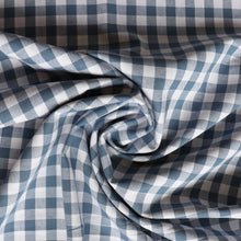 Gingham Yarn Dyed Cotton - Steel Blue