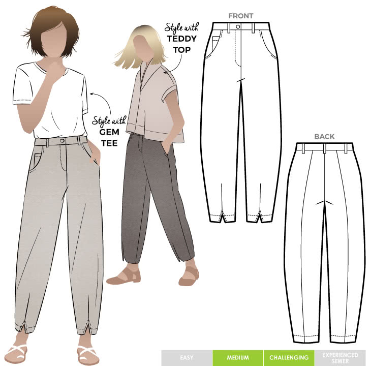 Kids Modern Harem Pants Sewing Pattern  PATTERN EMPORIUM