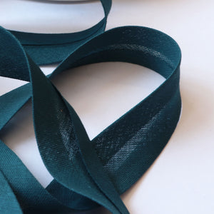 Single Fold Cotton Bias Binding - 20mm - Teal