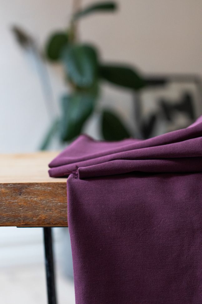 Soft Stretch Twill with TENCEL™ fibres Maroon Meet Milk Sew Me